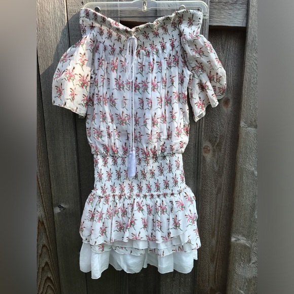 Guadelupe Design Anais Mini Dress Boho Gypsy Medium Cotton Silk - Picture 4 of 12